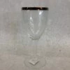 Something Blue DECOR 7" Clear With Gold Rim Crystal Wine Glass