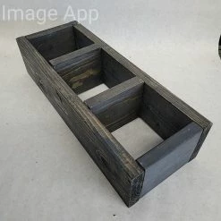 Something Blue Box Wood Black Size 3.5" X 5.5" X 15.25" WOOD DECOR