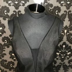 Something Blue Xtraordinary Size 11 BLack Shimmer Deep V Sleeveless A-line Prom Dress