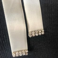 Something Blue Belt Satin/Rhinestone Ivory/Silver BELTS