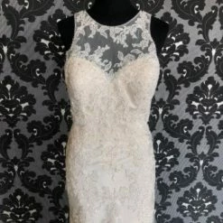 Something Blue Ella Rose BRIDGET BE283 Women's Wedding Dress Lace Sand/Ivory Size 14 WEDDING DRESSES