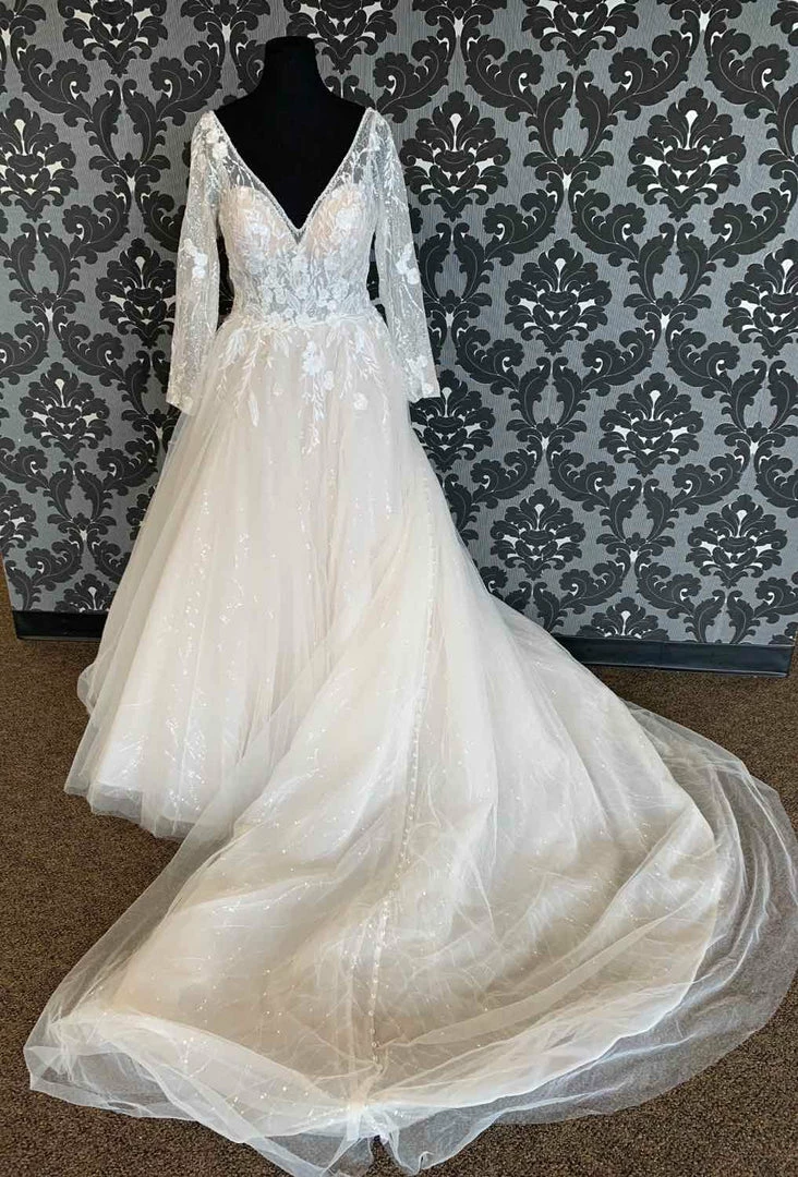 Something Blue Madison James MJ617 Ivory Tulle And Sequin Lace Ballgown With Long Sleeves WEDDING DRESSES 3 Something Blue Madison James MJ617 Ivory Tulle And Sequin Lace Ballgown With Long Sleeves WEDDING DRESSES