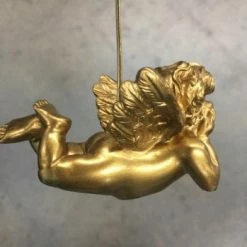 Something Blue Wedding 13ct Gold Metal Cherub Place Card Holders
