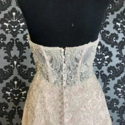Something Blue Stella York 6541DM Beaded Lace Blush/ivory AS IS HOLE IN LEFT SKIRT LOOSE BEADS 13 Something Blue Stella York 6541DM Beaded Lace Blush/ivory AS IS HOLE IN LEFT SKIRT LOOSE BEADS