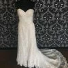 Something Blue Wedding Maggie Sottero Women's Wedding Dress Lace/Tulle Ivory Size 12