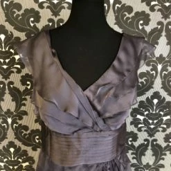 Something Blue Adrianna Papell Women's Formal Chiffon Grey Size 14 FORMAL/MOTHER'S DRESSES