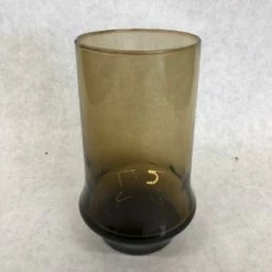 Something Blue DECOR 5" Amber Glass Tumbler Glassware