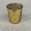 Something Blue Votive Holder Mercury Glass Gold Size 2.5" CANDLES