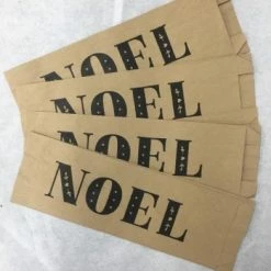 Something Blue Wedding THE PARLOUR 5" X 16.5" Paper Wine Bag Black Noel