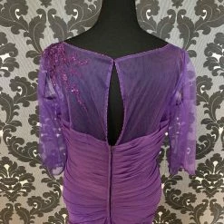Something Blue Cameron Blake 116663W Formal Chiffon/Beaded Purple Size 22W FORMAL/MOTHER'S DRESSES