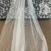 Something Blue VEILS 20-0871 Alexa Veil Tulle/Beads Light Ivory Size Cathedral Plain Edge