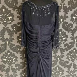 Something Blue FORMAL/MOTHER'S DRESSES Alex Evenings Women Formal Stretch Chiffon Navy Size 20W FORMAL DRESSES