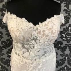 Something Blue Casablanca 2419 McKenzie Women's Wedding Dress Blush/ivory 2 Pc Detachable Train