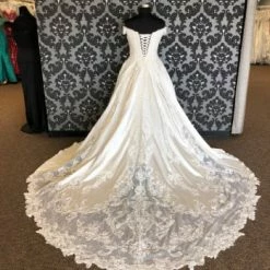 Something Blue Allure Bridal Disney" Princess Belle" Size 14 Ivory Off The Shoulder Ballgown WEDDING DRESSES 14 Something Blue Allure Bridal Disney