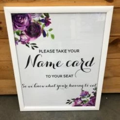 Something Blue DECOR Pick Up Only Frame Wood White Size 17.5" X 22" SIGNS