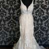 Something Blue Martina Liana 1066 Wedding Dress Size 12 Beaded Almond Sleeveless Fit & Flare WEDDING DRESSES
