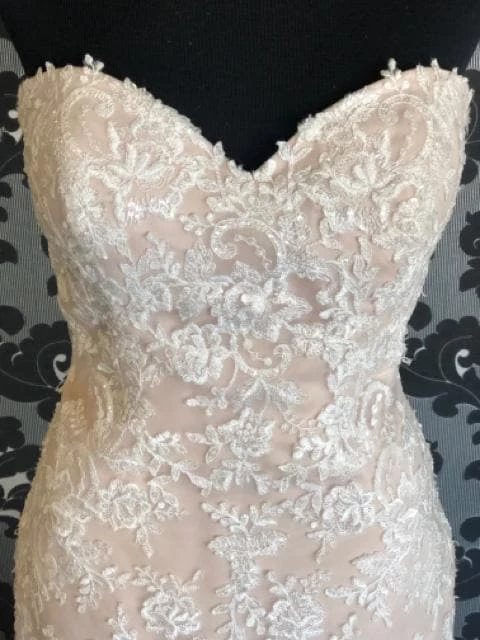 Something Blue Stella York STORMY Women's Wedding Dress Lace Ivory/Champagne Size 14 4 Something Blue Stella York STORMY Women's Wedding Dress Lace Ivory/Champagne Size 14