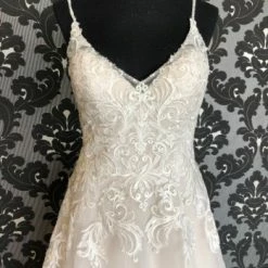 Something Blue Sincerity 44249 Wedding Dress Size 12 Lace/Tulle Ivory Sleeveless A-line WEDDING DRESSES