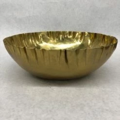 Something Blue Bowl Metal Gold Size 3.5" X 11" CENTERPIECES DECOR
