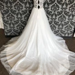 Something Blue WEDDING DRESSES Mori Lee 6914L Size 6 Ivory Tulle And Lace V-Neck A-Line