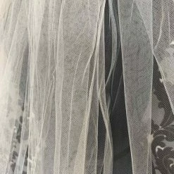 Something Blue VEILS Cathedral Ivory Tulle Cut Edge Veil