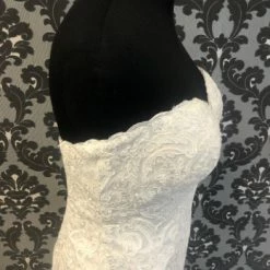 Something Blue Mori Lee Women's Wedding Dress Lace Ivory Size 12 Strapless WEDDING DRESSES