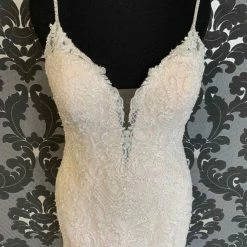 Something Blue Stella York 6574IV Size 14 Lace With Beading Ivory Fit & Flare