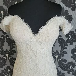 Something Blue Allure Romance 3259 Wedding Dress Lace Champagne/Ivory Size 14 WEDDING DRESSES