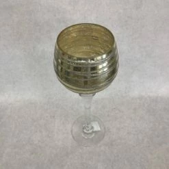 Something Blue Goblet Size 13" Glass Gold Mercury CANDLES DECOR