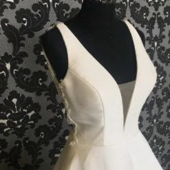 Something Blue WEDDING DRESSES Justin Alexander JOLYNN Women's Wedding Dress Bengaline Ivory Size 8