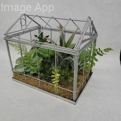 Something Blue Ashland Centerpiece Metal Gray/Green Size 8" X 9" X 10" CENTERPIECES