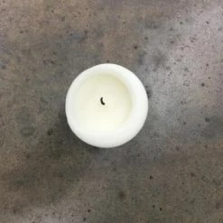 Something Blue Wedding Pillar Candle Wax Ivory Size 5.75" CANDLES DECOR