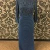 Something Blue Wedding Adrianna Papell Formal Lace/ Poly Spandex Navy Size 12 FORMAL/MOTHER'S DRESSES