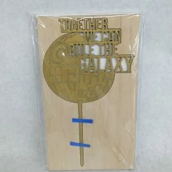 Something Blue Cake Topper Size 8.5" Wood Gold Cake Topper CAKE ACCESSORIES DECOR