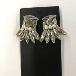 Something Blue A.B. Ellie Maven Earrings Rhinestone/Pearl Silver