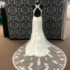 Something Blue Stella York 6669 Women's Wedding Dress Lace Ivory Size 12 Lace