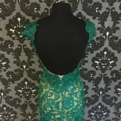 PROM Size 4 Emerald MacDuggal Lace Fit & Flare