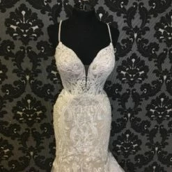 Something Blue Martina Liana MOLLY 1002 Women's Wedding Dress Lace Ivory/Nude Size 12