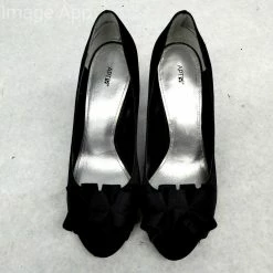 Something Blue Apt. 9 Women Heels Satin Black Size 8 NEW ARRIVALS