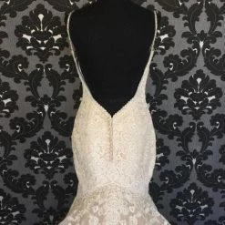 Size 8 Ivory/Champagne Lace Mori Lee Sleeveless Mermaid Sweetheart WEDDING DRESSES