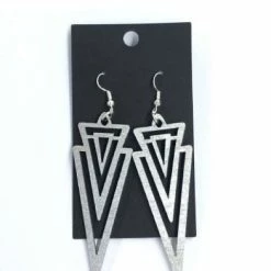 Something Blue Earrings Wood Silver Jewelry