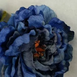 Something Blue Peony 2ct Fabric Blue/green