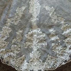 Something Blue Essense Wedding Dress D2945 Size 12 Lace/Beading Ivory Sleeveless