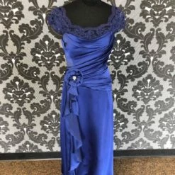 Something Blue Jade By Jasmine K148059 Women's Formal Polyester New Cobalt Floor FORMAL/MOTHER'S DRESSES