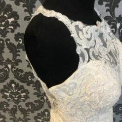 Something Blue Stella York 6404IV Wedding Dress Crepe/Lace Ivory Size 6 WEDDING DRESSES