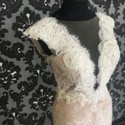 Something Blue Calla Blanche CHLOE 16241 Women's Wedding Dress Lace Ivory/Nude Sheath