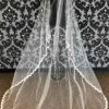 Something Blue Cathedral Ivory Tulle With Lace Edge Veil VEILS 2 Something Blue Cathedral Ivory Tulle With Lace Edge Veil VEILS