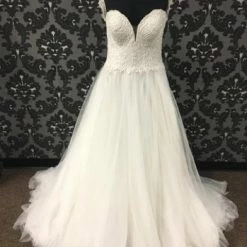 Something Blue Wedding Martina Liana Women's Wedding Dress Beaded/Tulle Ivory Size 14