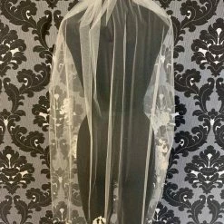 Something Blue VEILS 70-56 Lissette Veil Tulle/Lace Light Ivory Size Finger Tip Lace Edge