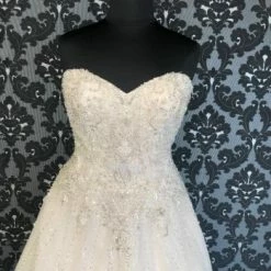Something Blue Kenneth Winston KIMBERLY 1725 Women's Wedding Dress Beaded/Tulle Size 16 WEDDING DRESSES